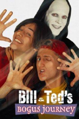 Bill And Teds Bogus Journey Mini Metal Movie Poster 8in x 12in