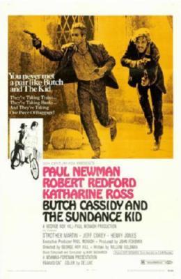Butch Cassidy Sundance Kid Metal Movie Poster 8in x 12in