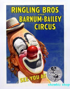 Circus Clown Art poster tin Metal Print Wall Art