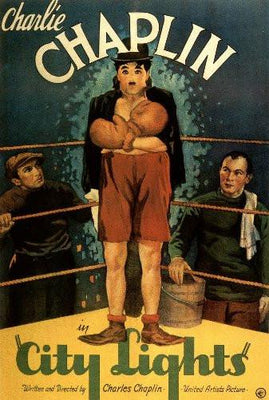 City Lights Charlie Chaplin Art poster tin Metal Print Wall Art