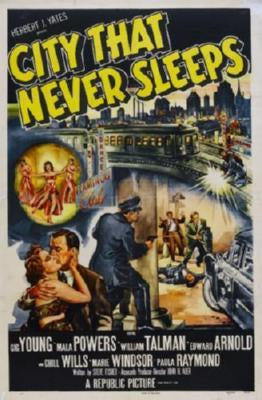 City That Never Sleeps Metal Movie Poster 8in x 12in