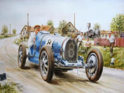 Classic Bugatti Mini Poster #01 Vintage Racing 11x17 Mini Poster