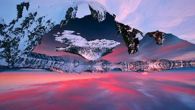 Crater Lake Art poster tin Metal Print Wall Art