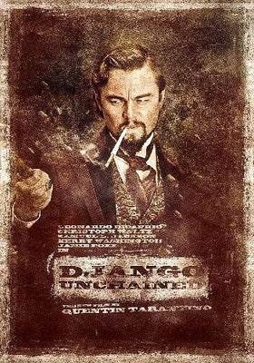 Django Unchained Mini movie poster Metal Print 8in x 12in