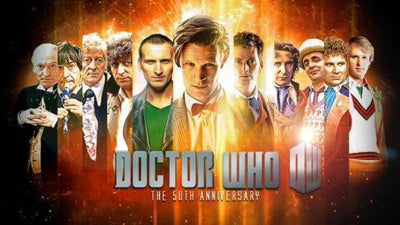 Doctor Who All Doctors movie poster Metal Print 8in x 12in