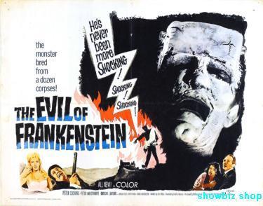 Evil Of Frankenstein The movie poster Sign 8in x 12in