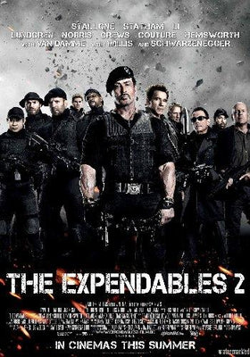 Expendables 2 The Mini Metal Movie Poster 8in x 12in