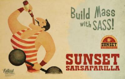 Fallout New Vegas Sunset Sarsaparilla Metal Poster Print 8in x 12in 12"x16" The Poster Depot
