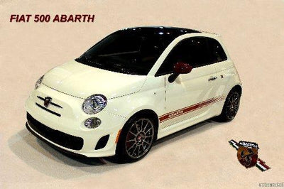 Fiat 500 Abarth Metal Print 8in x 12in