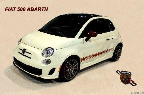 Fiat 500 Abarth Photo Sign 8in x 12in