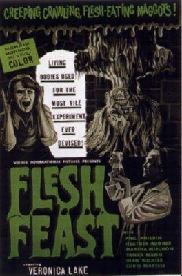 Flesh Feast Mini Metal Movie Poster 8in x 12in