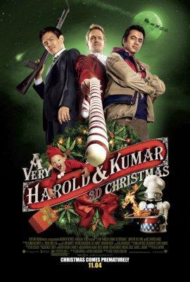 A Very Harold And Kumar 3D Christmas movie poster Sign 8in x 12in