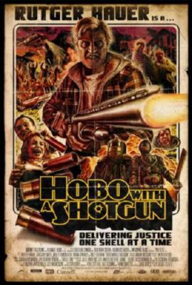Hobo With A Shotgun Metal Movie Poster 8in x 12in