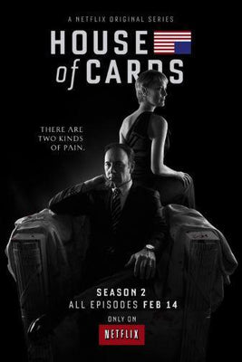 House Of Cards movie poster Metal Print 8in x 12in