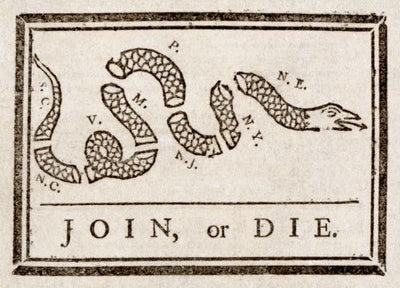Join Or Die Military Poster 11Inx17In poster The Poster Depot