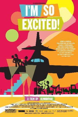 I'M So Excited Los Amantes Pasajeros Mini movie poster Metal Print 8in x 12in