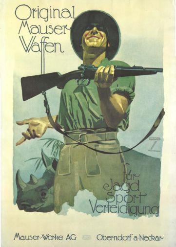 Mauser Rifle poster tin sign Wall Art