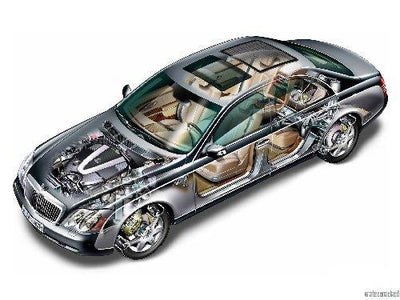 Maybach Cutaway Metal Print 8in x 12in