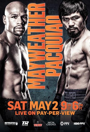 Floyd Mayweather Jr vs. Manny Pacquiao May 2 2015 Promo poster tin sign Wall Art