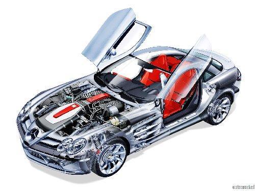 Mercedes Benz Slr Mclaren Cutaway Metal Poster Choose Style The Poster Depot