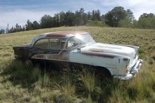 Oldsmobile at Sunset poster tin Metal Print Wall Art