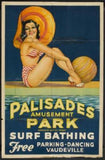 Palisades Park poster tin sign Wall Art