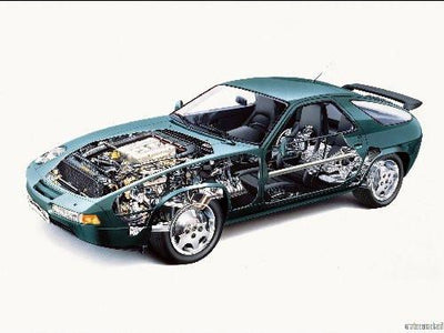Porsche 928 Cutaway poster tin sign Wall Art