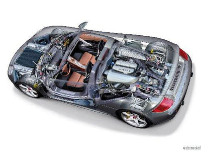Porsche Carrera Gt Cutaway poster tin Metal Print Wall Art