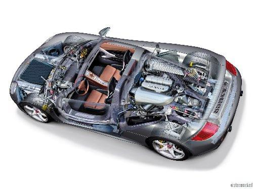 Porsche Carrera Gt Cutaway poster tin sign Wall Art