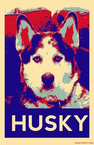 Siberian Husky Pop Art poster tin sign Wall Art