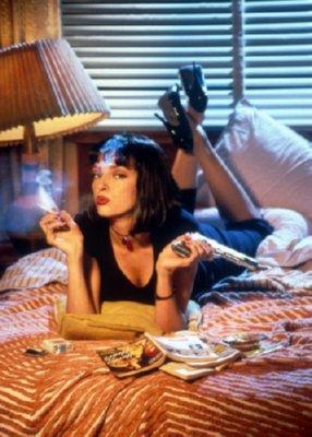 Pulp Fiction Mini movie poster Uma Thurman Photo Sign 8in x 12in