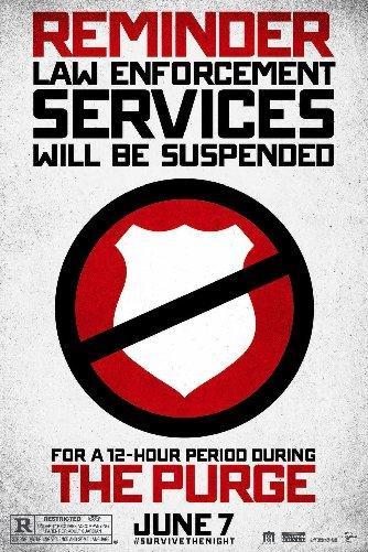 The Purge Mini movie poster Metal Print 8in x 12in