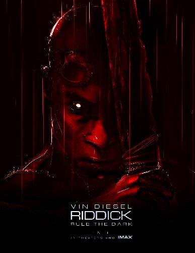 Riddick Mini Metal Movie Poster 8in x 12in