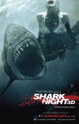 Shark Night Mini Metal Movie Poster 8in x 12in