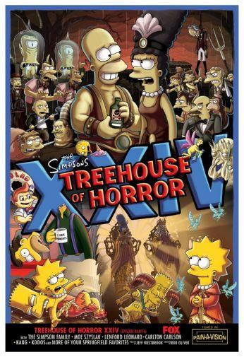 Simpsons Treehouse Of Horror Xxiv poster tin sign Wall Art