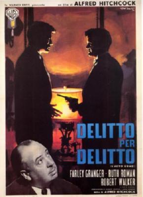 Strangers On A Train Italian Metal Movie Poster 8in x 12in The Poster Depot