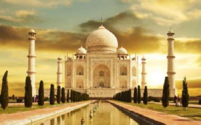Taj Mahal poster tin Metal Print Wall Art