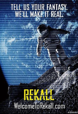 Total Recall Mini Metal Movie Poster 8in x 12in
