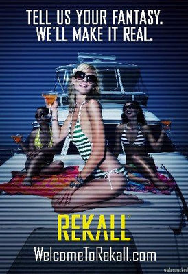 Total Recall Mini Metal Movie Poster 8in x 12in