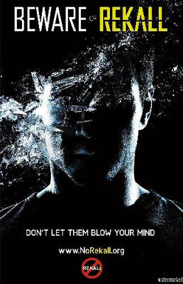 Total Recall Mini Metal Movie Poster 8in x 12in