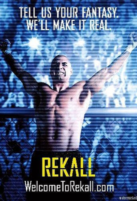 Total Recall Mini movie poster Metal Print 8in x 12in