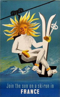 Travel Agency Art Ski France Art poster tin sign Wall Art