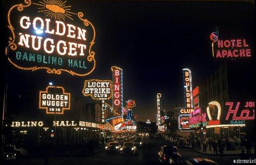 Vintage Vegas Lights poster tin sign Wall Art