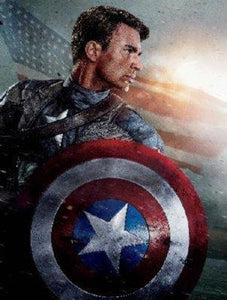 Captain America Mini movie poster Sign 8in x 12in