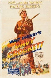 Davy Crockett Mini movie poster Sign 8in x 12in