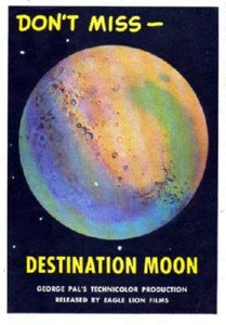 Destination Moon Mini movie poster Sign 8in x 12in