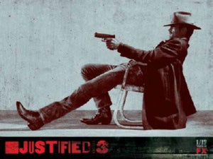 Justified Season 3 poster tin sign Wall Art