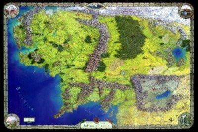 Middle Earth Map poster tin Metal Print Wall Art