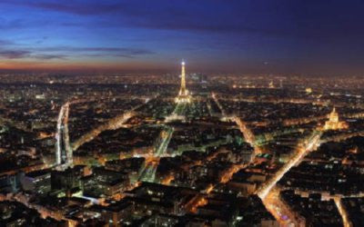 Paris At Night Mini Poster 11inx17in