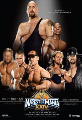 Wrestlemania Xxiv 24 poster tin Metal Print Wall Art